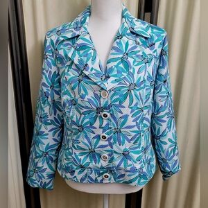 Requirements Floral Blue & Purple Jacket | Size 12